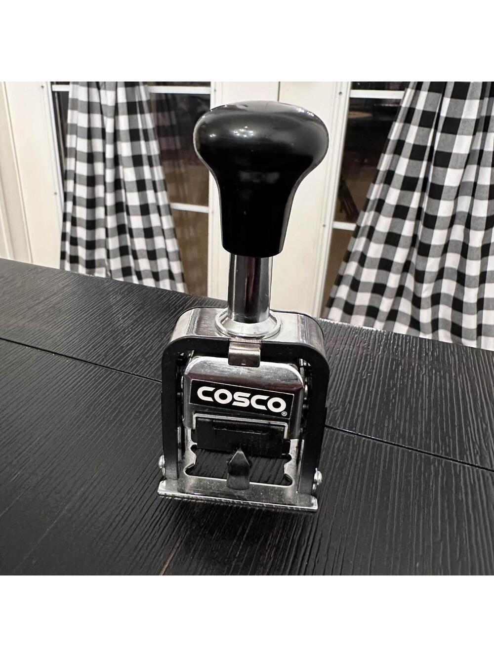 COSCO Red 6 Digit Consecutive Numbering Stamp Adjustable Office Number Stamp VGC